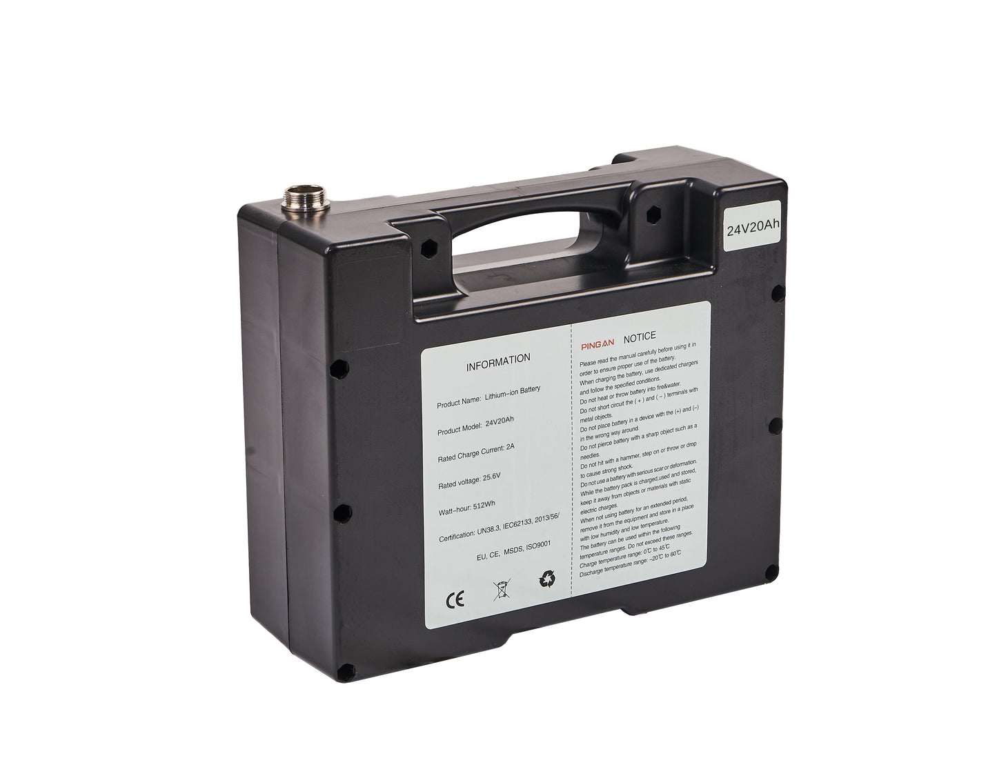 Extended 24V 20Ah 512Wh Lithium-ion Battery For Electric Power Wheelchair