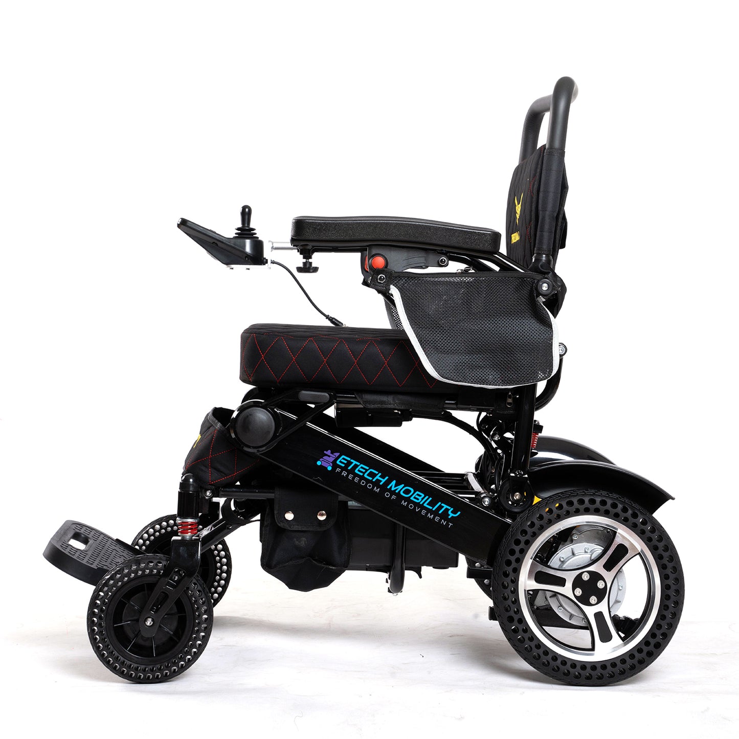 Folding Power Wheelchair Lightweight Electric Wheelchairs With Premium Fabric Cushion