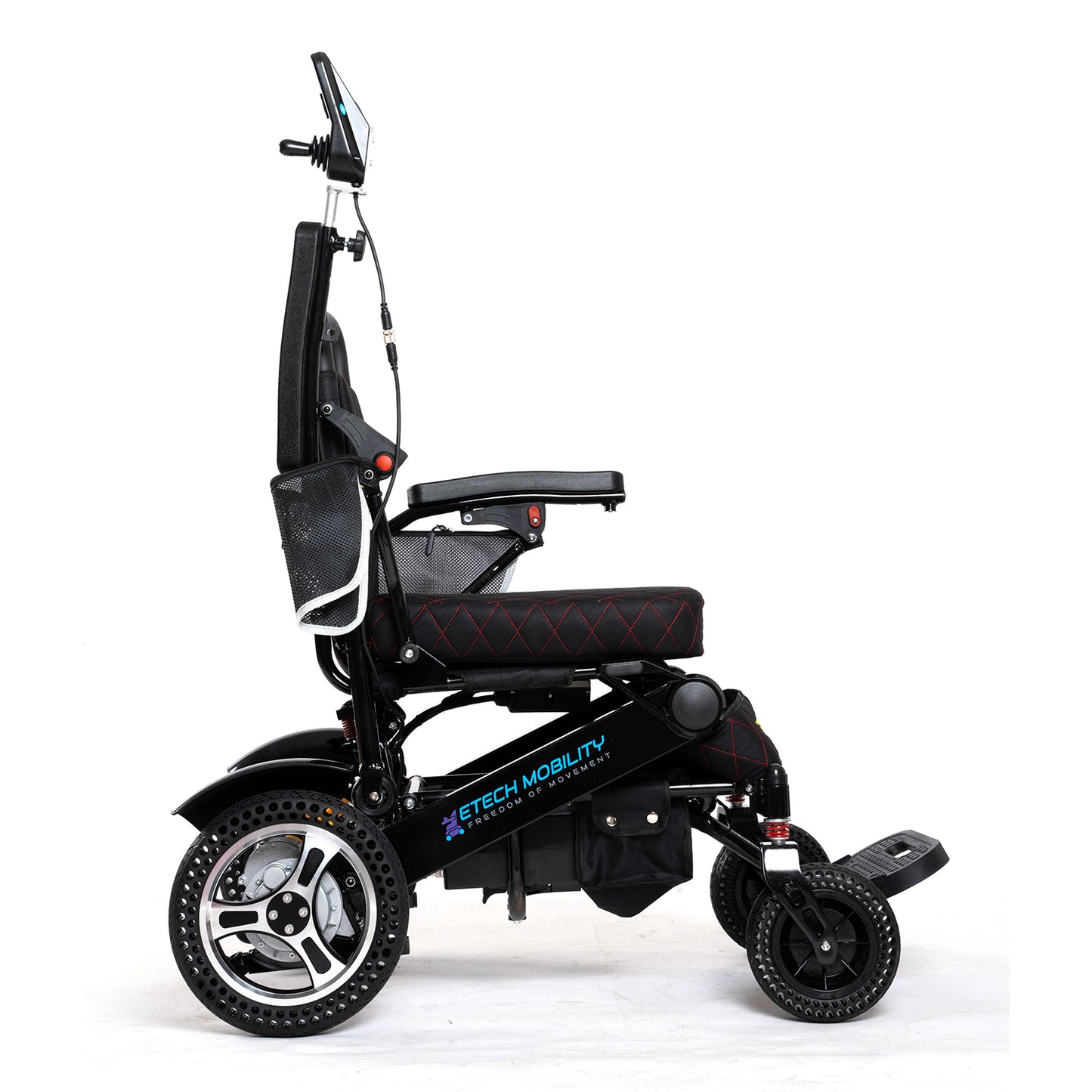 Folding Power Wheelchair Lightweight Electric Wheelchairs With Premium Fabric Cushion