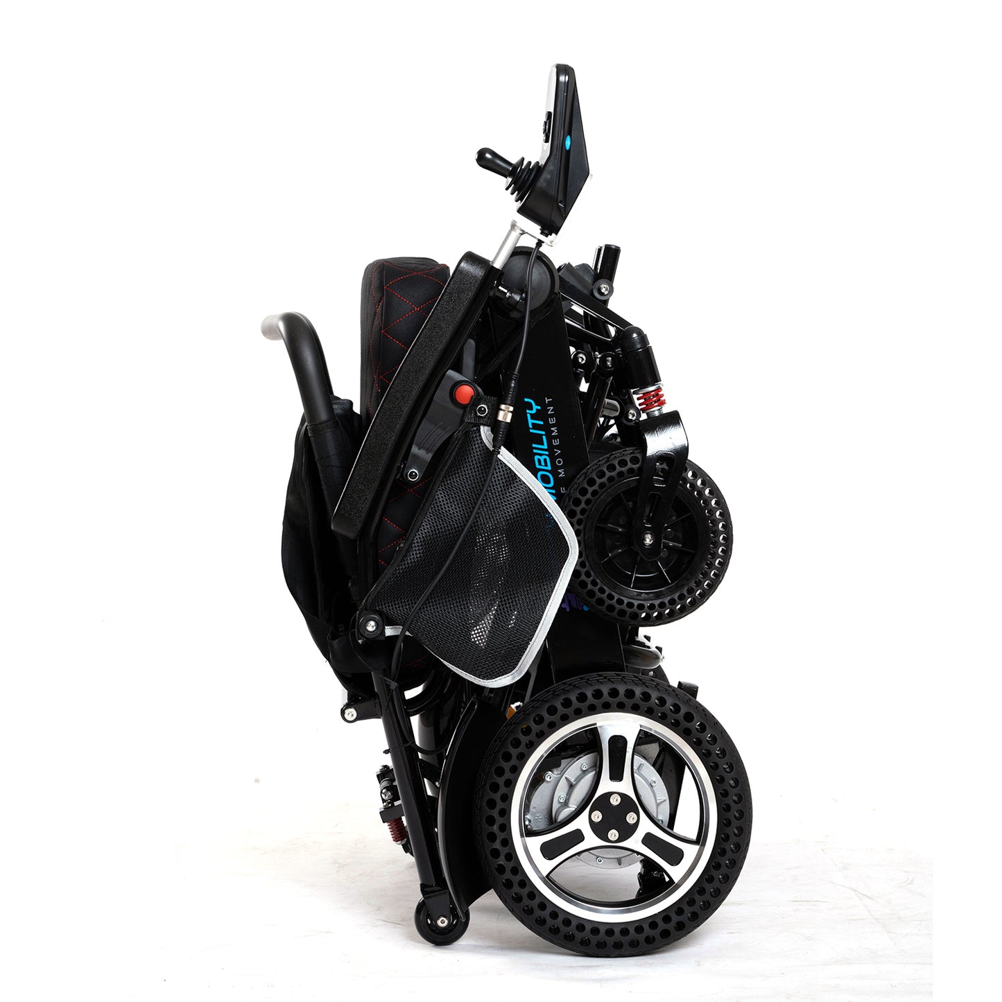 Folding Power Wheelchair Lightweight Electric Wheelchairs With Premium Fabric Cushion