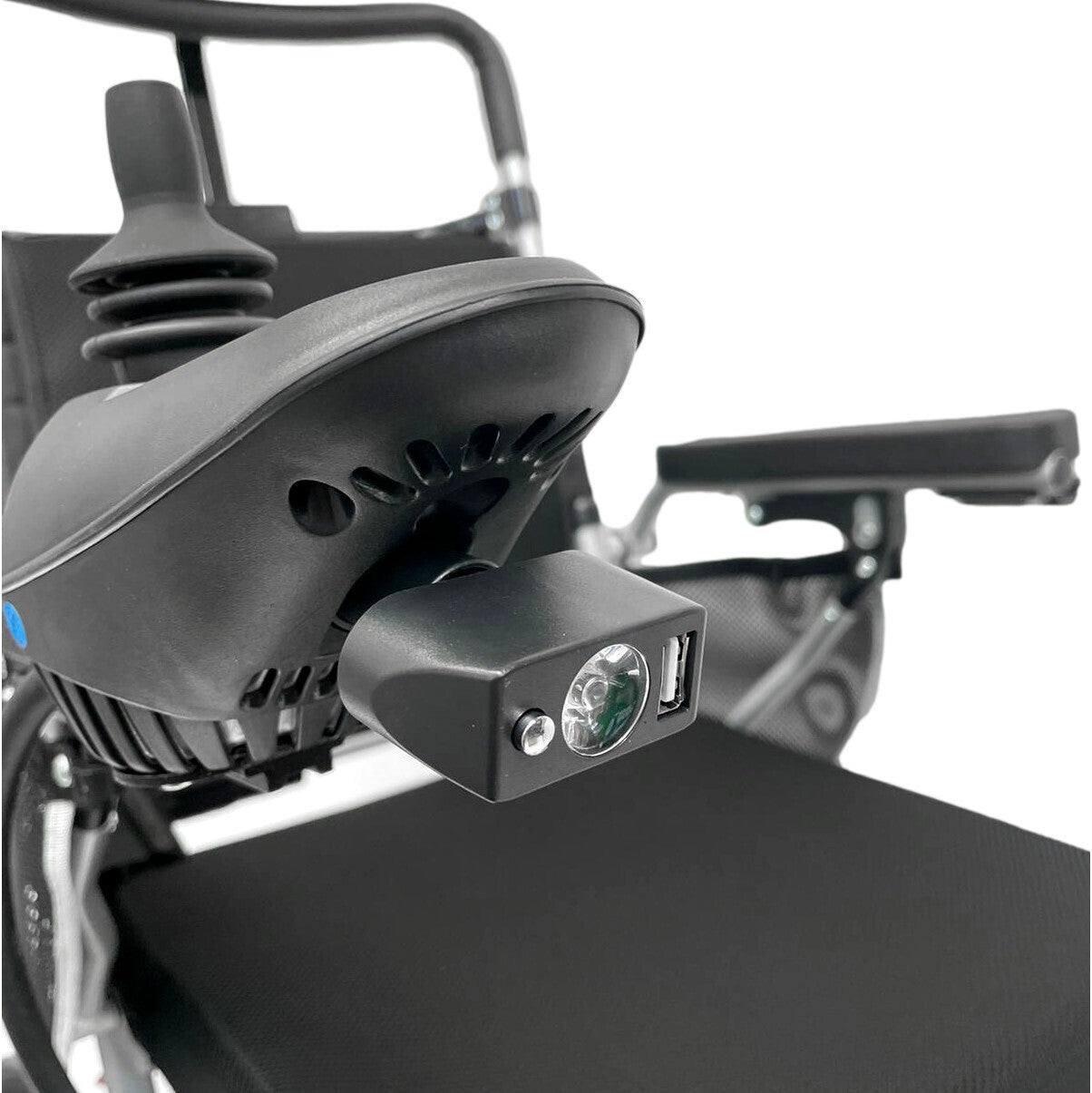 Detachable USB Port & Flash Light For Freedom Elite Power Wheelchair